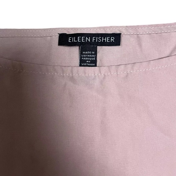 Eileen Fisher Sandwashed Tencel Blouse Bateau Neck Top Women M Pink - Picture 3 of 9